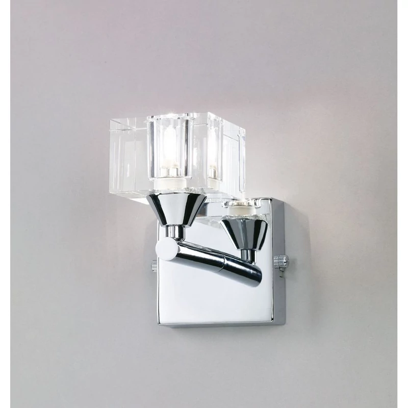 Mantra CUADRAX CHROME OPTICAL GLASS 0962 falikar króm fém 1*G9 max5W G9 1 db IP20