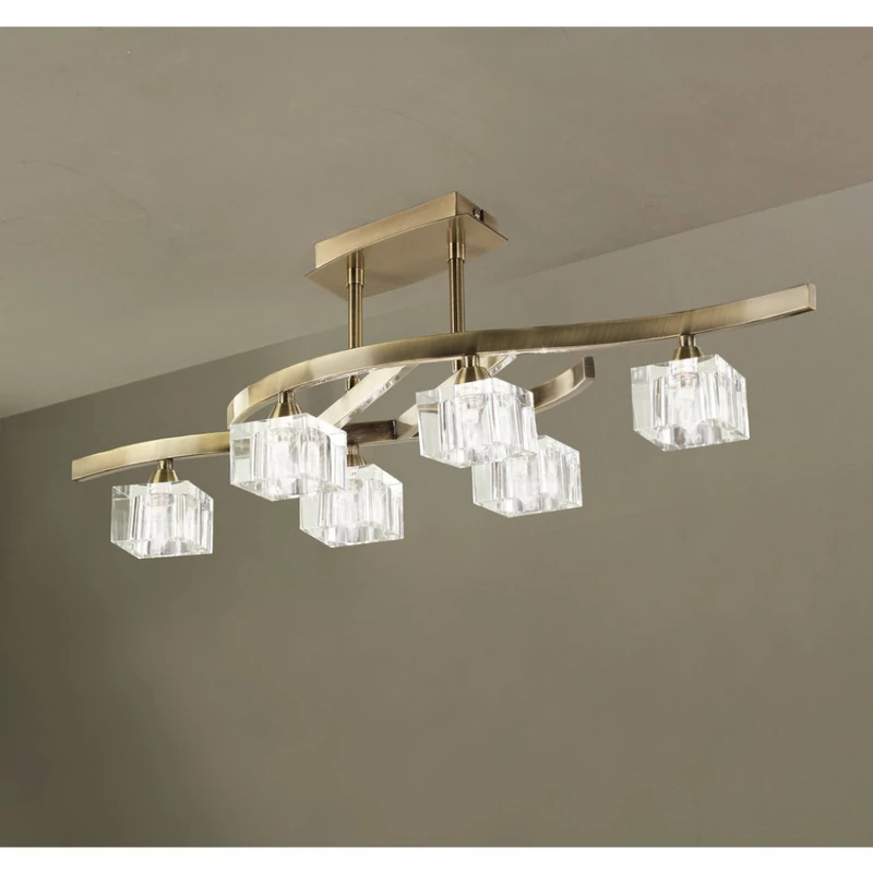 Mantra CUADRAX 1100 mennyezeti lámpa sárgaréz fém 6xG9 max. 33 W G9 IP20