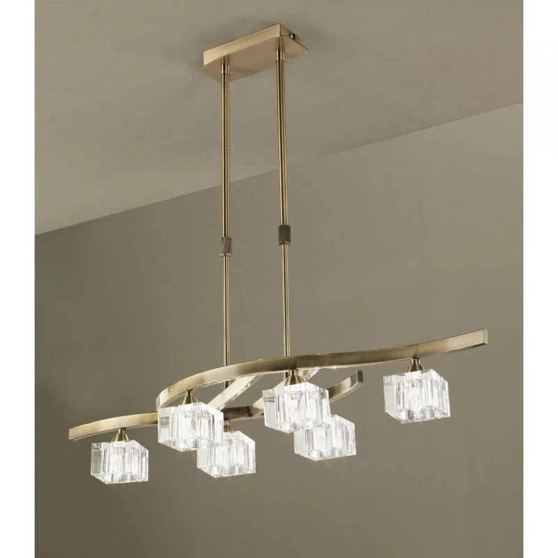 Mantra CUADRAX 1105 többágú függeszték sárgaréz fém 6xG9 max. 33 W G9 IP20