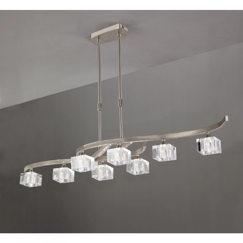 Mantra CUADRAX 1116 többágú függeszték szatinált nikkel fém 8xG9 max. 33 W G9 IP20