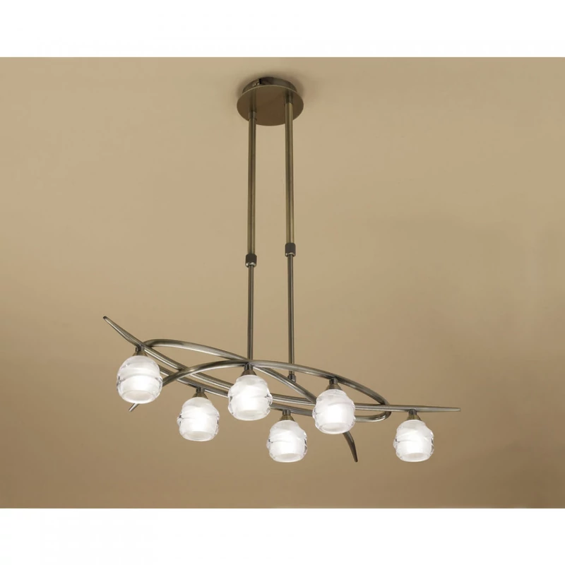 Mantra LOOP 1821 többágú függeszték sárgaréz fém 6x G9 max. 33W G9