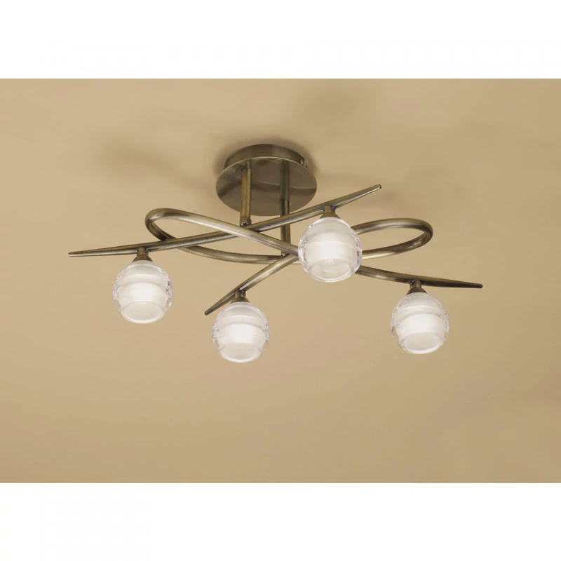 Mantra LOOP 1823 mennyezeti lámpa sárgaréz fém 4x G9 max. 33W G9