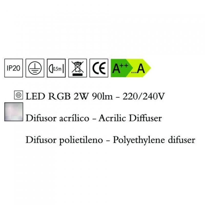 Mantra EOS 1886 ledes asztali lámpa opál műanyag 1xLED max. 2W LED 90 lm IP65