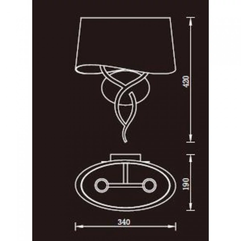 Mantra NINETTE 1903 falikar króm fém 2xE14 max. 20W E14 2 db