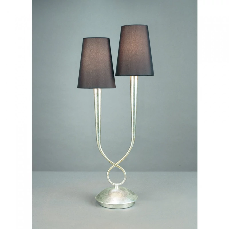 Mantra PAOLA 3536 asztali lámpa ezüst fém 2xE14 max. 40W E14 IP20