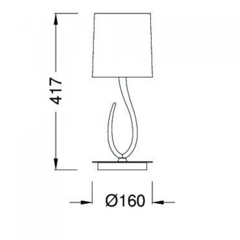 Mantra LUA 3682 asztali lámpa sötétszürke fém 1xE27 max. 13W E27