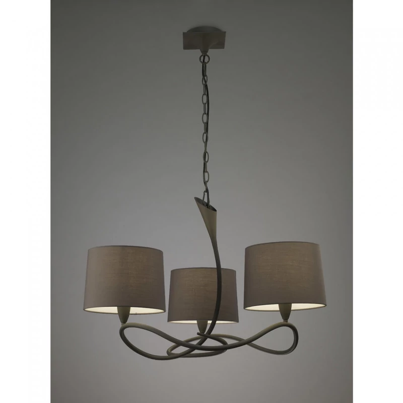 Mantra LUA 3686 csillárok nappaliba sötétszürke fém 3xE27 max. 13W E27