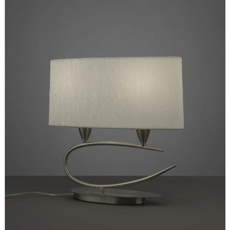 Mantra LUA 3703 asztali lámpa szatinált nikkel fém 2xE27 max. 13W E27