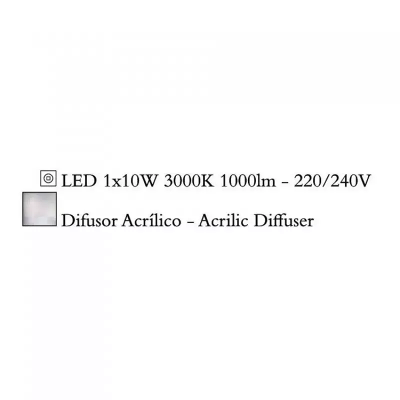 Mantra QUATRO 3767 mennyezeti lámpa műanyag 10W LED LED 1000 lm 2700 K IP20