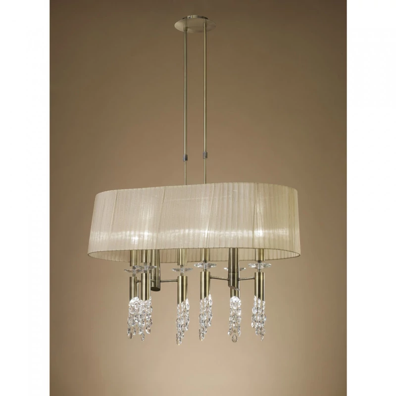 Mantra TIFFANY 3873 többágú függeszték antik bronz fém 6xE27 max. 20W;6xG9 max. 33W E27