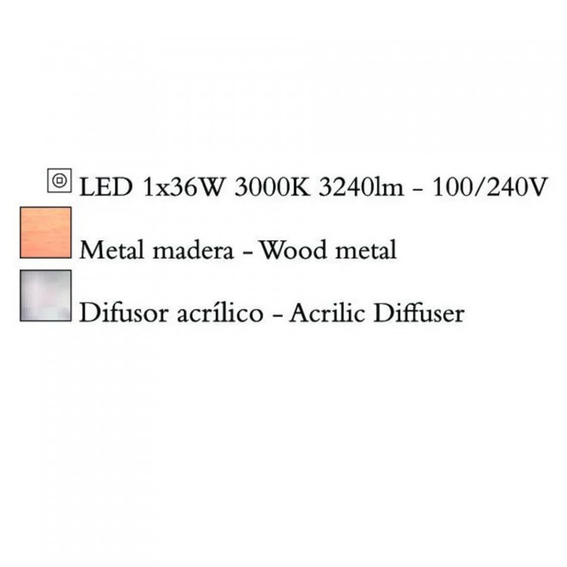 Mantra DISCOBOLO 4494 mennyezeti lámpa fa alumínium LED 36W LED 3240 lm 2700 K IP20