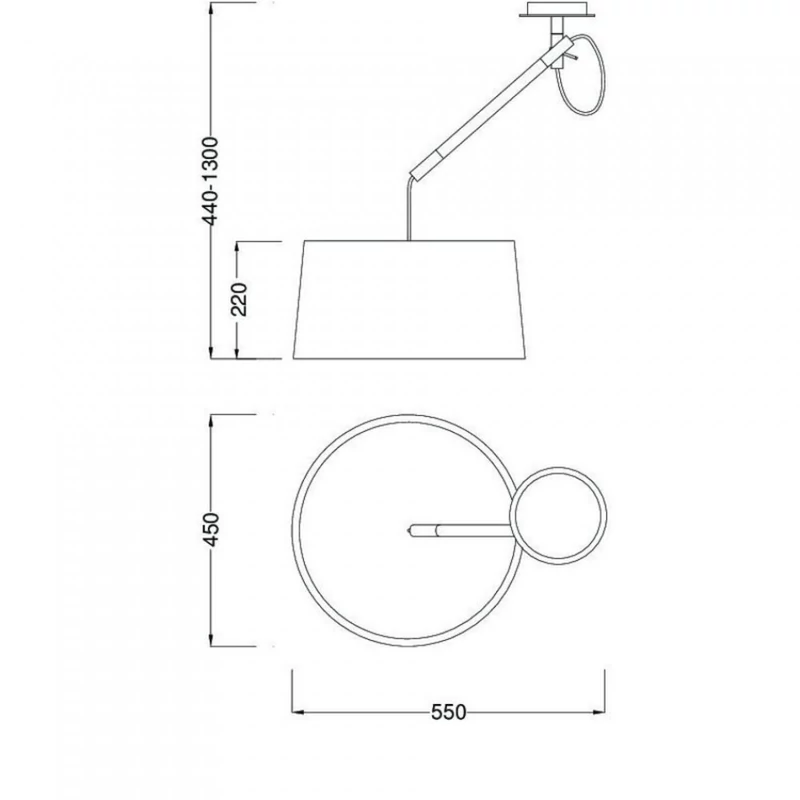 Mantra NORDICA 4929 egyágú függeszték fém 1xE27 max. 23W E27 IP20