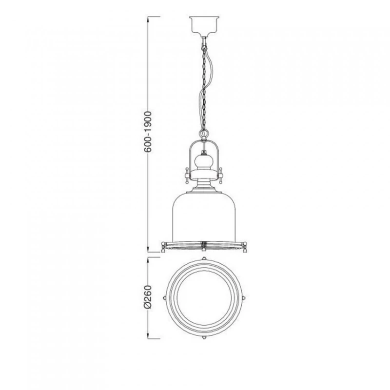 Mantra VINTAGE 4970 egyágú függeszték antik réz fém 1xE27 max. 60W E27 IP20