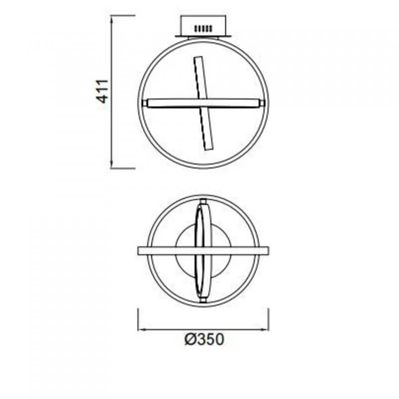 Mantra Orbital 5746 mennyezeti lámpa fehér fém LED - 1 x 40W 1510 lm 3000 K IP20 A++