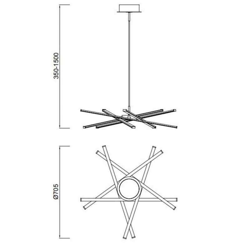 Mantra Aire LED 5913 led függeszték ezüst fém LED - 1 x 42W 3700 lm 3000 K IP20 A++