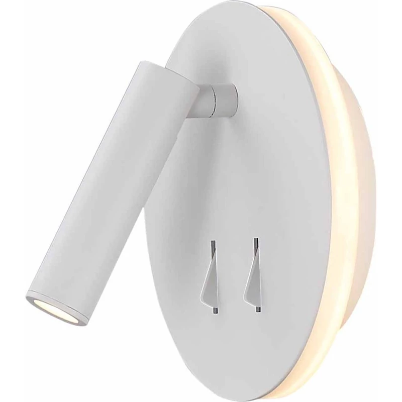 Mantra CAYMAN 6080 fali éjjeli lámpa matt fehér fém led 3+6W 620lm 620 lm 3000 K IP20