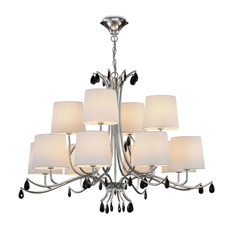 Mantra ANDREA CHROME 6310 csillárok nappaliba króm fém 12*E14 max20W E14 IP20