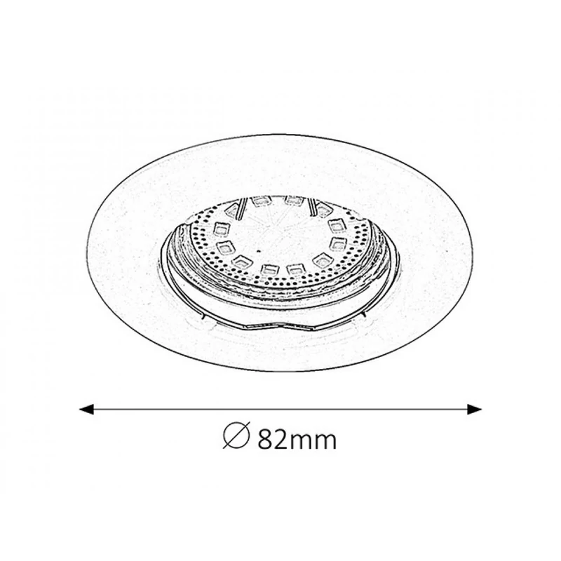 Rábalux Lite 1048 álmennyezetbe építhető lámpa bronz fém GU10 1x MAX 50 GU10 240 lm 3000 K IP44/ IP40 F