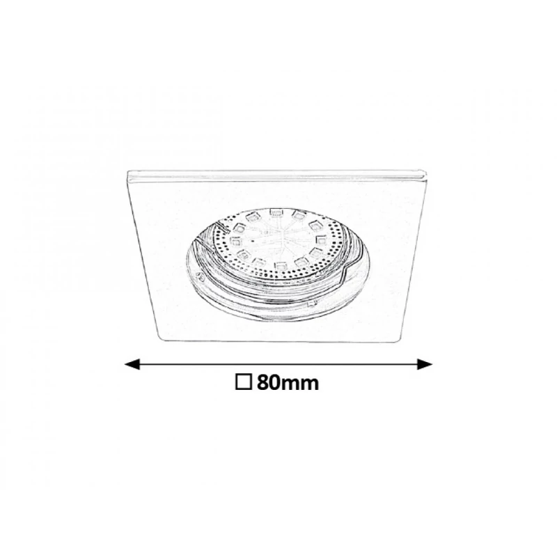 Rábalux Lite 1053 álmennyezetbe építhető lámpa króm fém GU10 1x MAX 50 GU10 3 db 240 lm 3000 K IP44/ IP40 A+