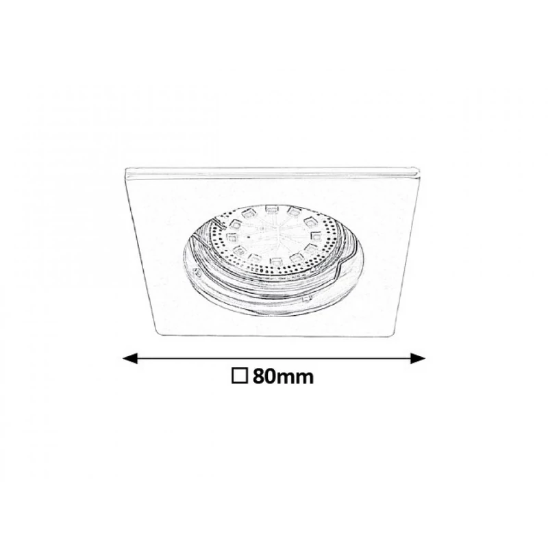 Rábalux Lite 1053 álmennyezetbe építhető lámpa króm fém GU10 1x MAX 50 GU10 240 lm 3000 K IP44/ IP40 F