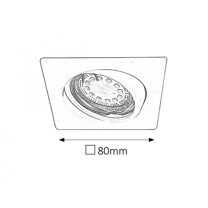 Rábalux Lite 1055 beépíthető spotlámpa fehér fém GU10 1x MAX 50 GU10 3 db 240 lm 3000 K IP40 A+