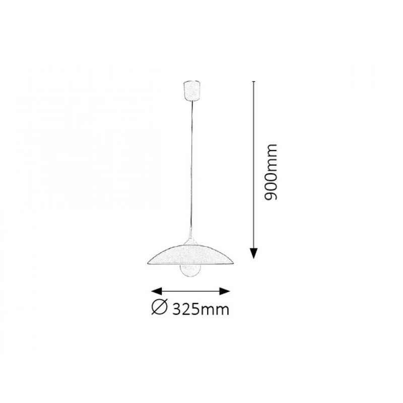 Rábalux Cupola range 1408 egyágú függeszték szürke műanyag E27 1x MAX 60 E27 IP20