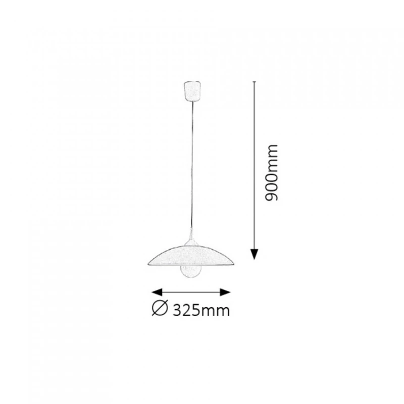 Rábalux Cupola range 1408 egyágú függeszték szürke műanyag E27 1x MAX 60 E27 IP20