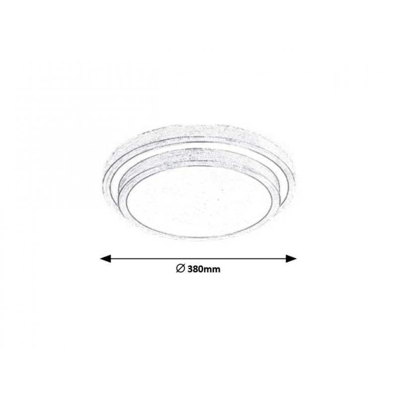 Rábalux Aspen 1516 mennyezeti lámpa súrolt alumínium fém LED 24 1290 lm 3000 K IP20 A+