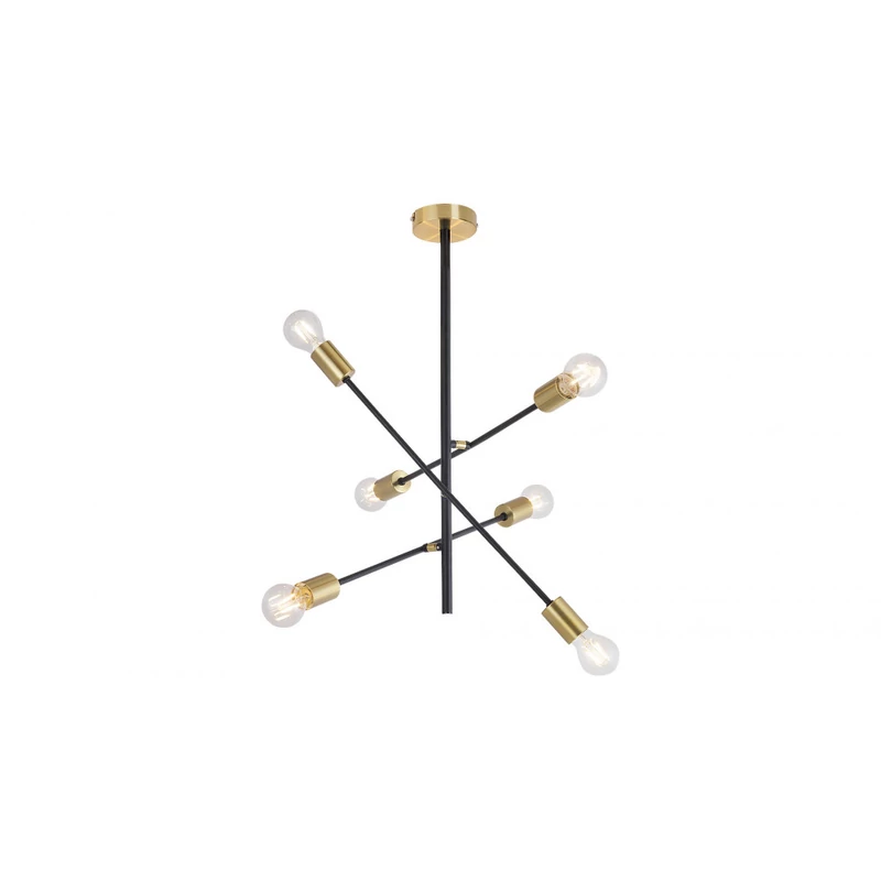 Rábalux Lanny 2104 függeszték fekete fém E27 6x MAX 15 E27 IP20