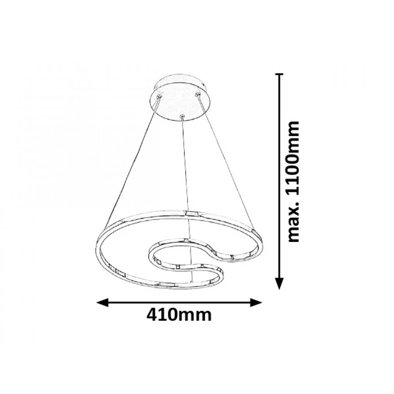 Rábalux Melora 2190 led függeszték króm fém LED 30 2400 lm 4000 K IP20 A