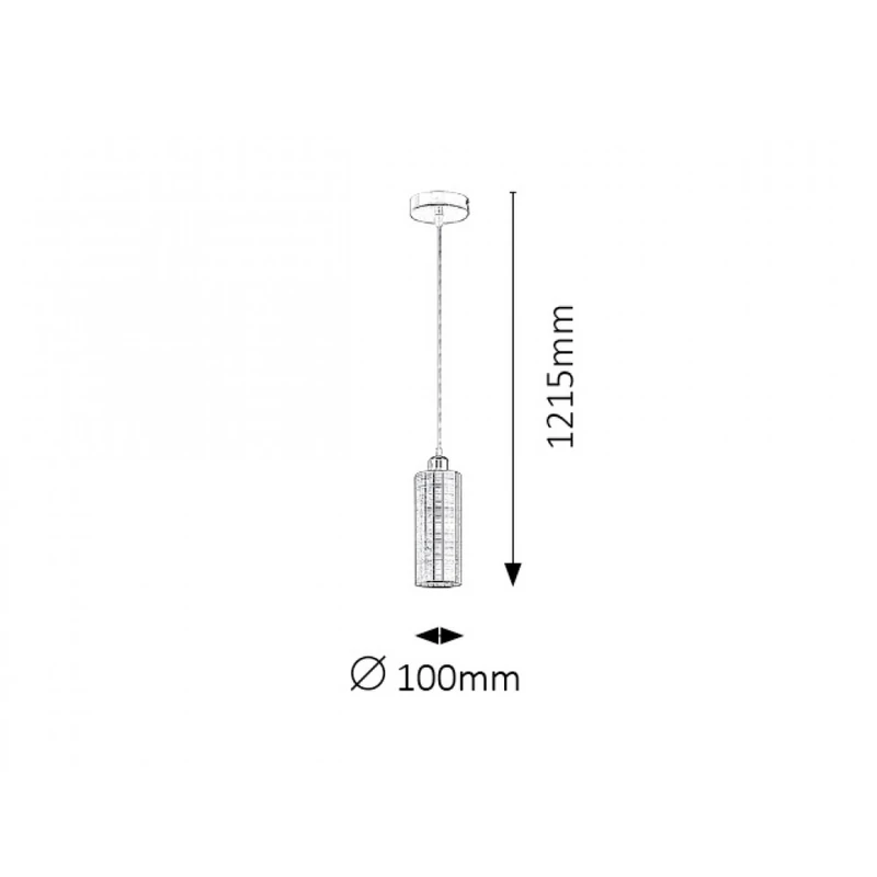 Rábalux Vera 2202 egyágú függeszték króm fém E27 1x MAX 40 E27 1 db IP20