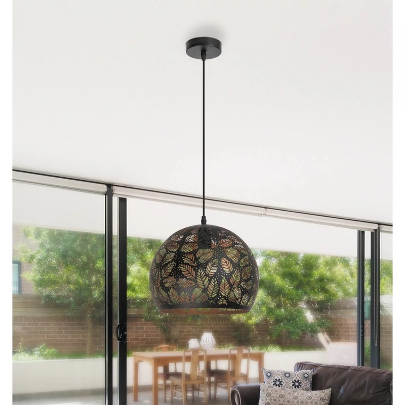 Rábalux Manorca 2276 egyágú függeszték fekete fém E27 1x MAX 40 E27 IP20