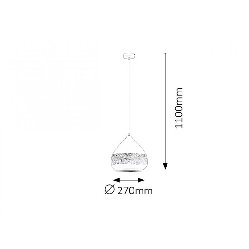 Rábalux Kaia 2279 egyágú függeszték fehér fém E27 1x MAX 40 E27 IP20