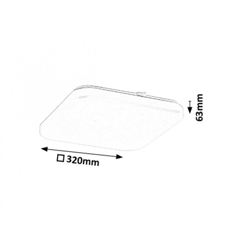 Rábalux Rob 2287 mennyezeti lámpa fehér fém LED 32 2600 lm 4000 K IP20 G