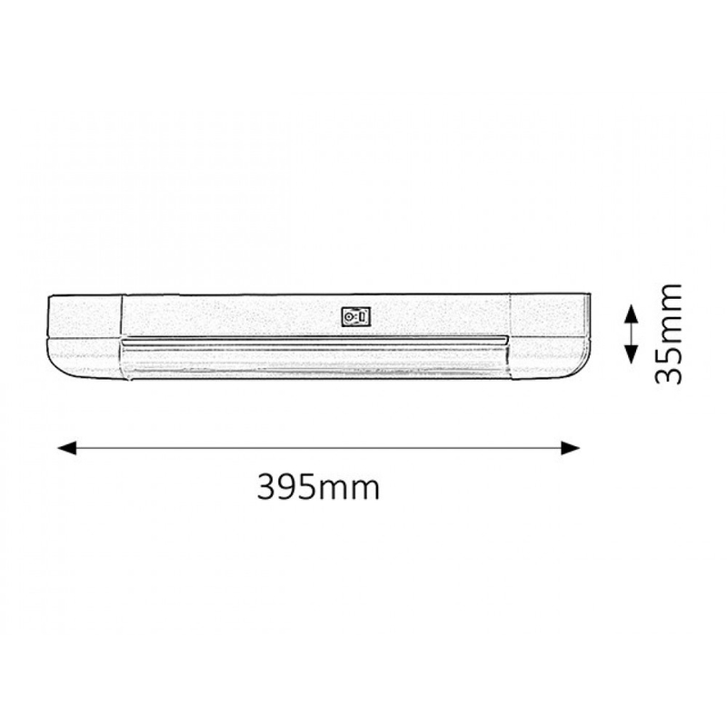 Rábalux Band light 2306 konyhapult világítás ezüst fém G13 T8 1x MAX 10 G13 630 lm 2700 K IP20 G