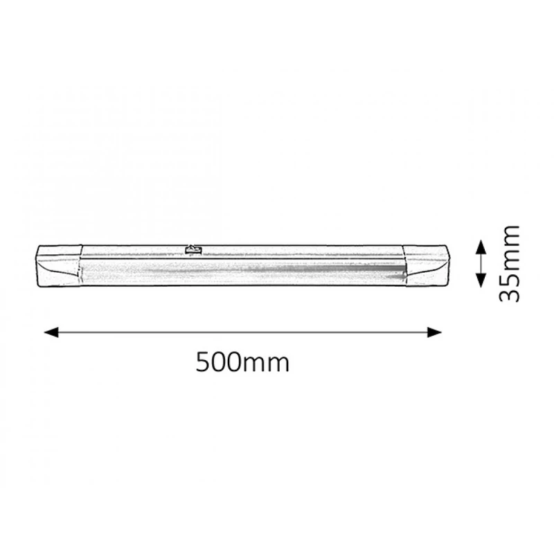 Rábalux Band light 2307 konyhapult világítás ezüst fém G13 T8 1x MAX 15 G13 1 db 950 lm 2700 K IP20 B