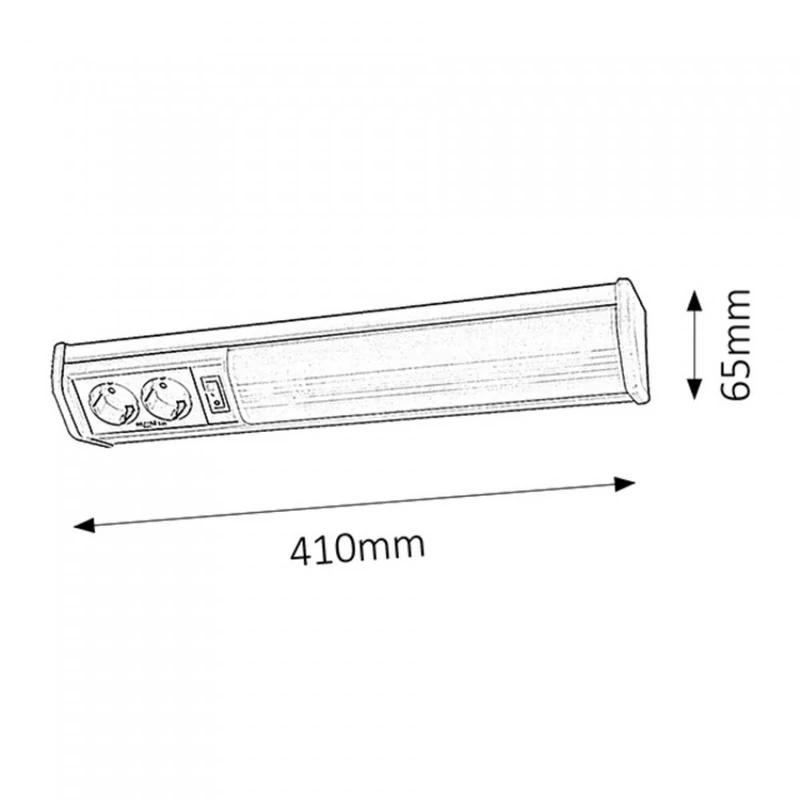 Rábalux Bath 2321 konyhapult világítás fehér fém G23 PL 1x MAX 11 G23 840 lm 2700 K IP20