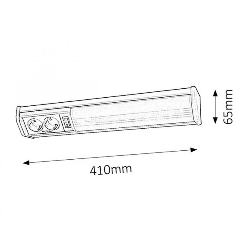 Rábalux Bath 2321 konyhapult világítás fehér fém G23 PL 1x MAX 11 G23 840 lm 2700 K IP20