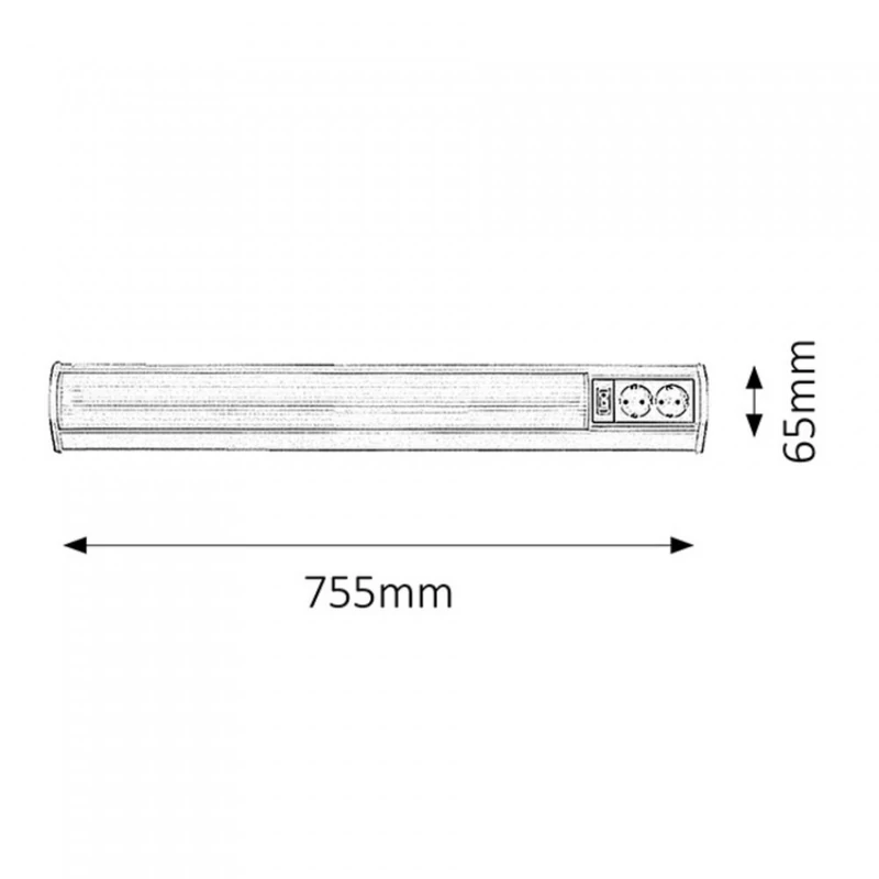 Rábalux Bath 2323 konyhapult világítás fehér fém G13 T8 1x MAX 18 G13 1350 lm 2700 K IP20