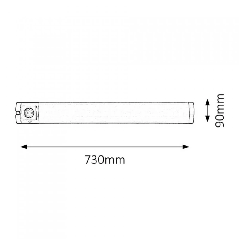 Rábalux Soft 2327 konyhapult világítás ezüst műanyag G13 T8 1x MAX 18 G13 1 db 1350 lm 2700 K IP20