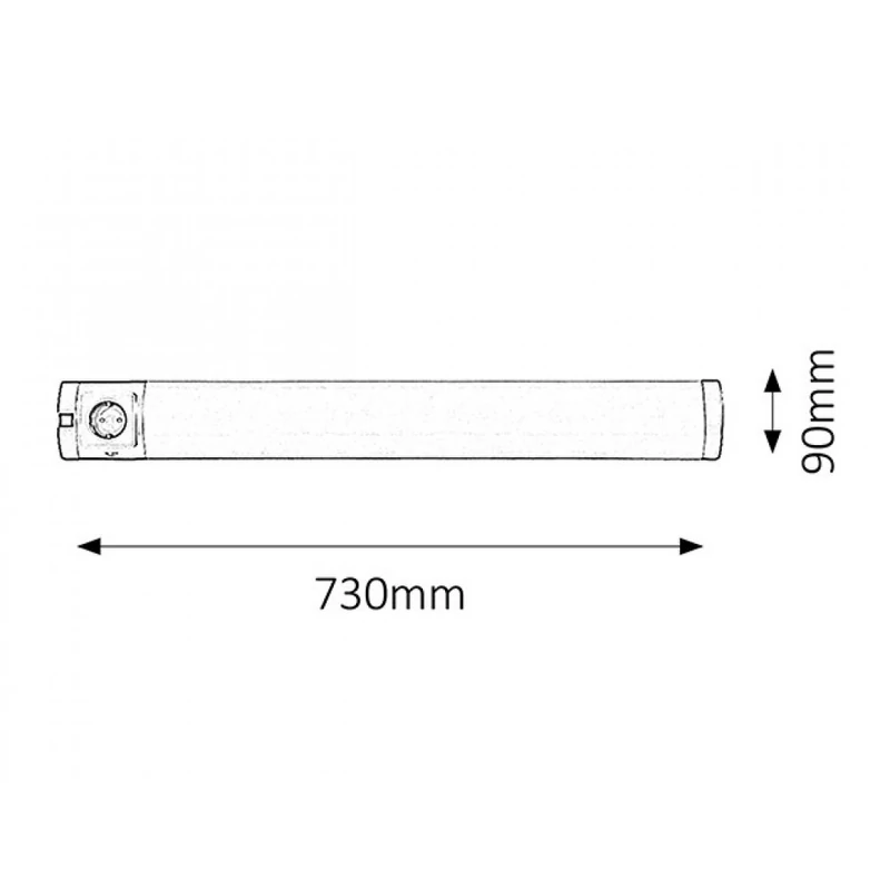 Rábalux Soft 2327 konyhapult világítás ezüst műanyag G13 T8 1x MAX 18 G13 1 db 1350 lm 2700 K IP20