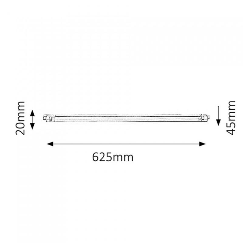 Rábalux Slim 2344 konyhapult világítás fehér műanyag G5 T4 1x MAX 20 G5 1500 lm 2700 K IP20