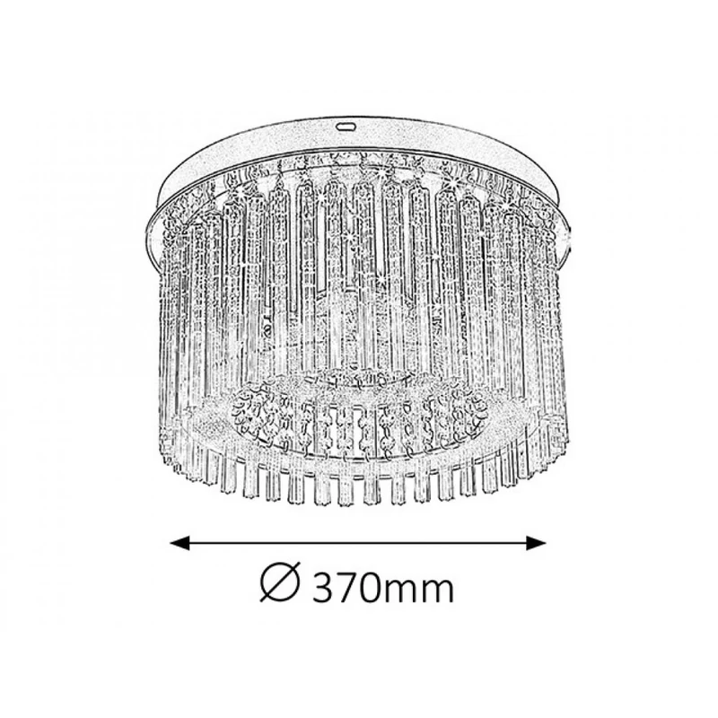 Rábalux Danielle 2449 mennyezeti lámpa króm fém LED 18 1500 lm 4000 K IP20 G