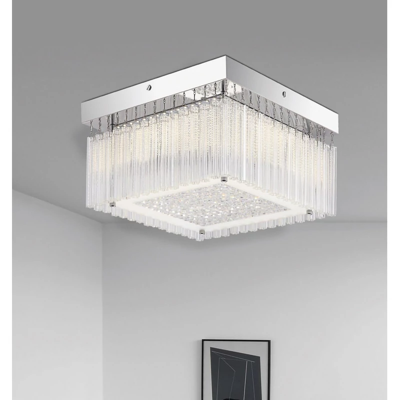 Rábalux Marcella 2451 mennyezeti kristálylámpa króm fém LED 18 1550 lm 4000 K IP20 A+