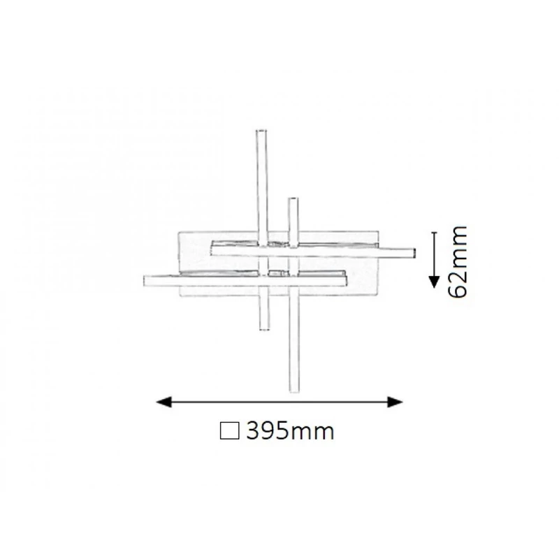 Rábalux Meredith 2478 mennyezeti lámpa króm fém LED 18 1440 lm 4000 K IP20 A