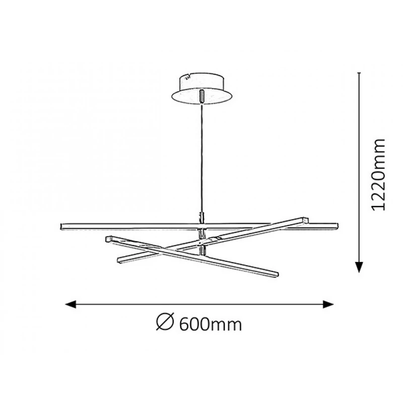 Rábalux Meredith 2480 led függeszték króm fém LED 18 1500 lm 4000 K IP20 G