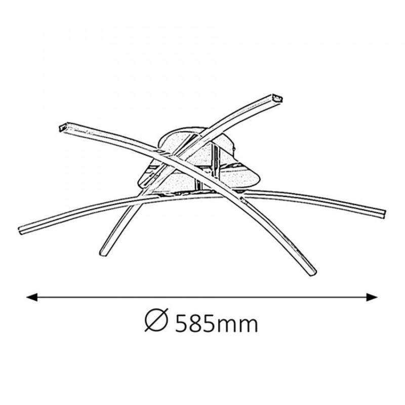 Rábalux Alexis 2504 mennyezeti lámpa króm fém LED 3x 7 1500 lm 4000 K IP20 G