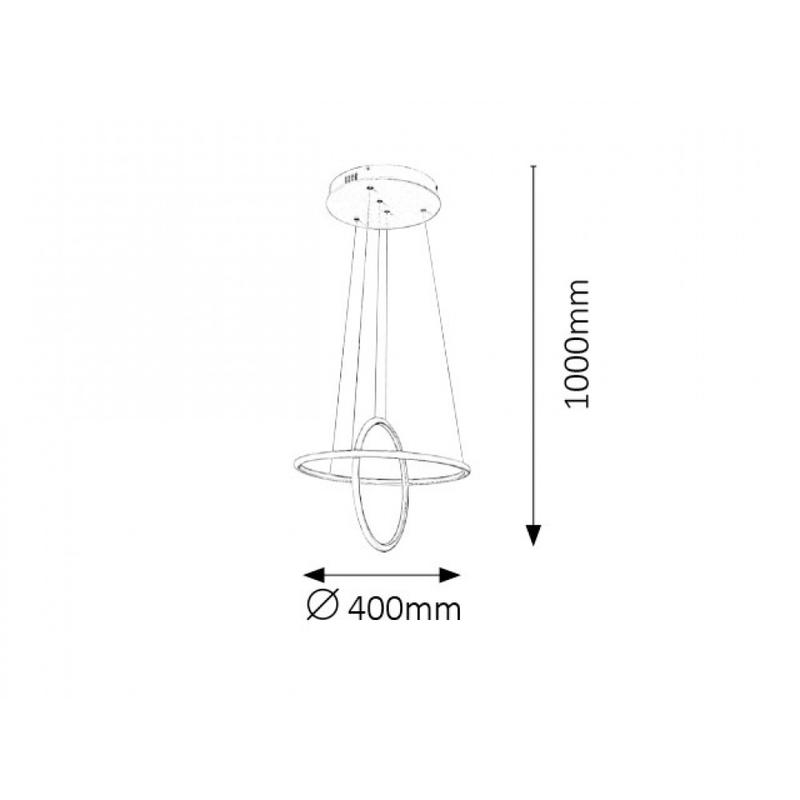Rábalux Donatella 2544 led függeszték fehér fém LED 37 2300 lm 4000 K IP20 G