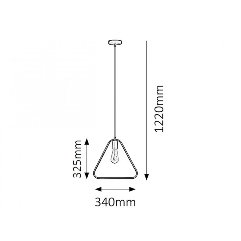 Rábalux Levi 2569 egyágú függeszték fekete fém E27 1x MAX 60 E27 1 db IP20