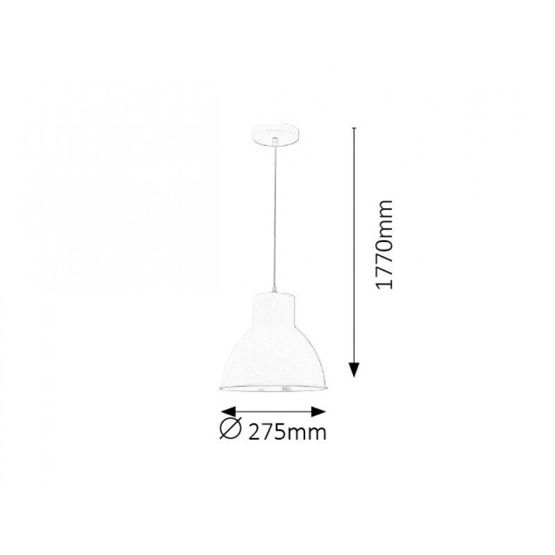 Rábalux Derek 2579 egyágú függeszték ezüst fém E27 1x MAX 60 E27 1 db IP20